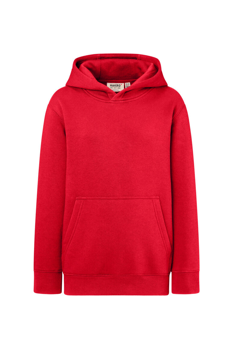 HAKRO Kinder Kapuzen-Sweatshirt Bio-Baumwolle - rot