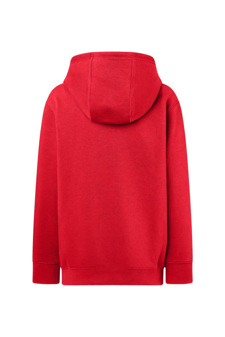 HAKRO Kinder Kapuzen-Sweatshirt Bio-Baumwolle - rot