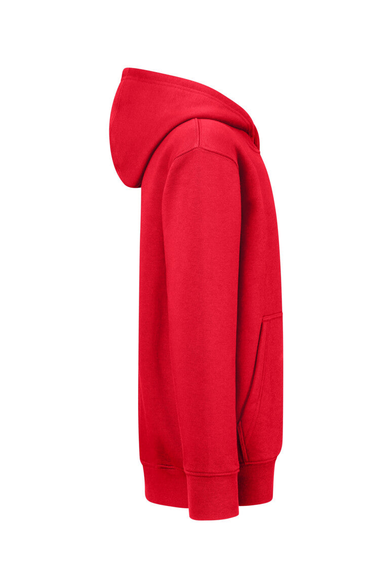 HAKRO Kinder Kapuzen-Sweatshirt Bio-Baumwolle - rot