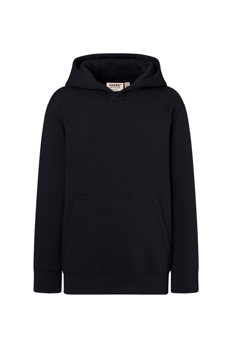 HAKRO Kinder Kapuzen-Sweatshirt Bio-Baumwolle - schwarz