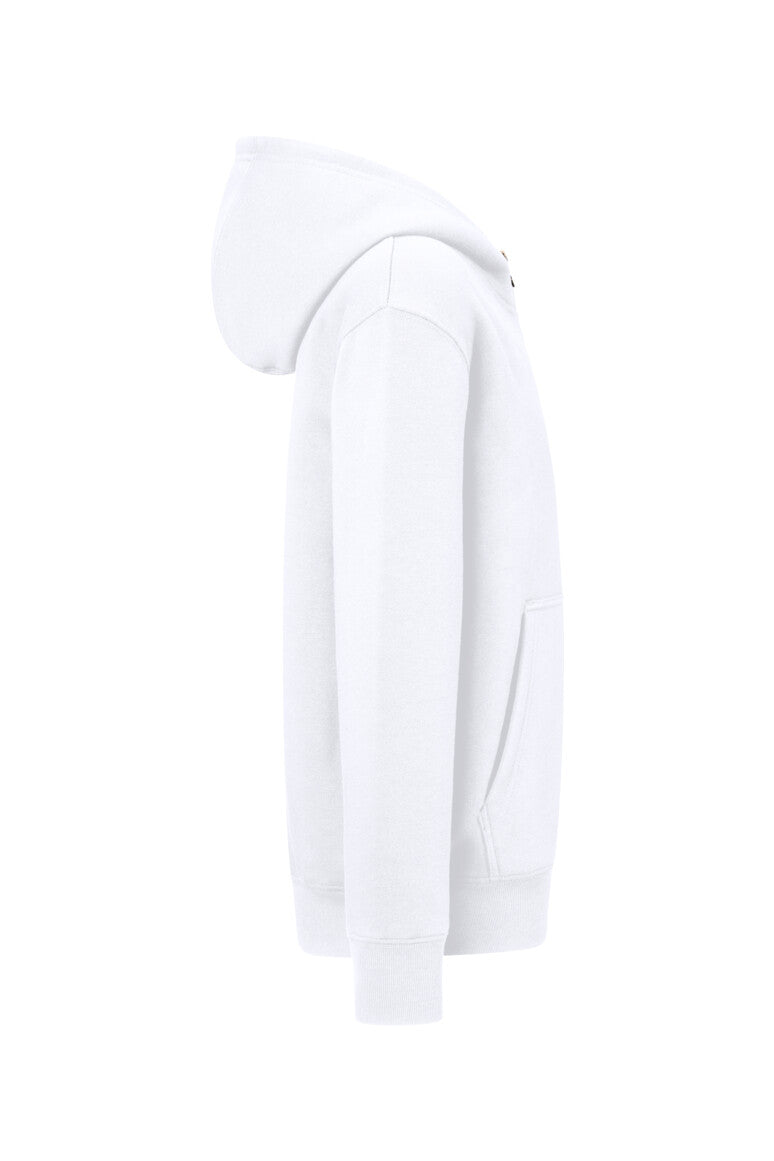 HAKRO Kinder Kapuzen-Sweatjacke Bio-Baumwolle - weiß