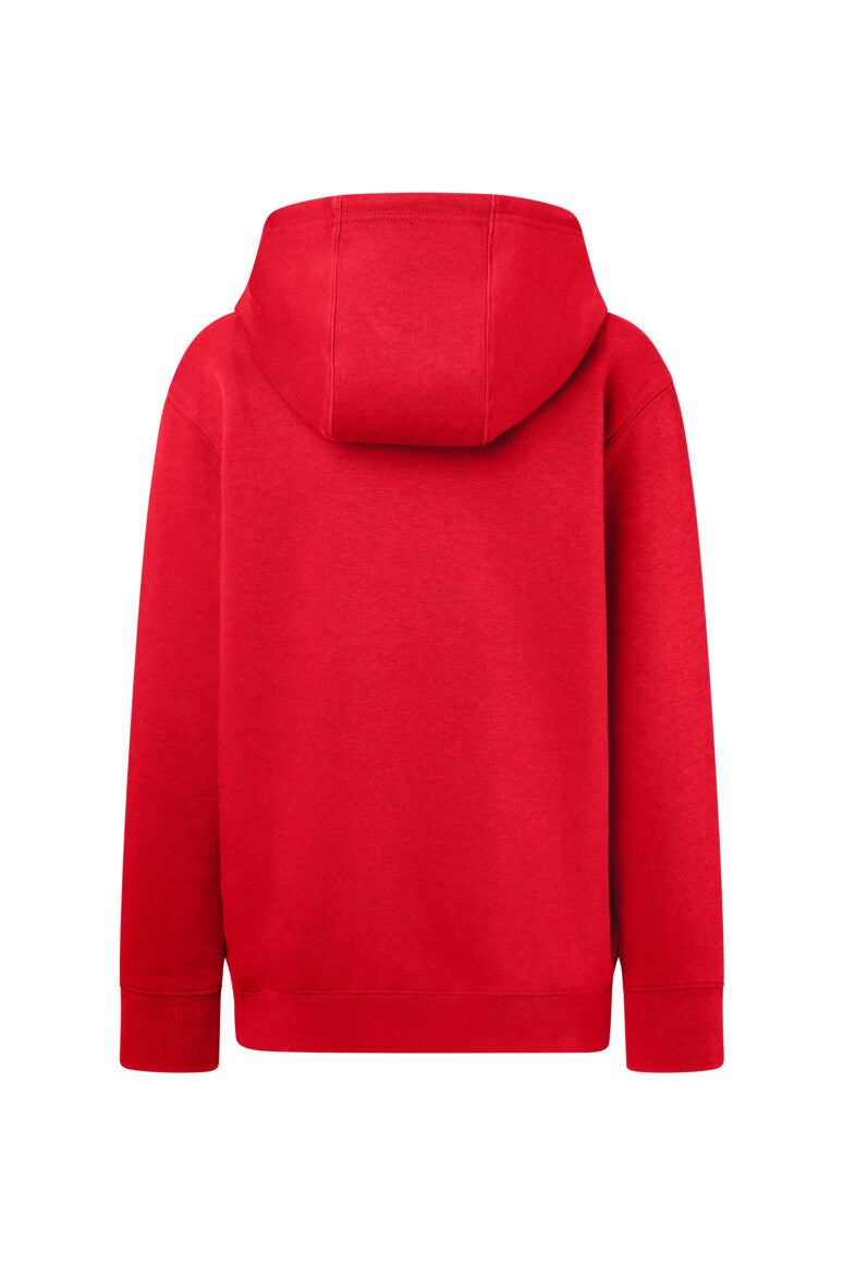 HAKRO Kinder Kapuzen-Sweatjacke Bio-Baumwolle - rot