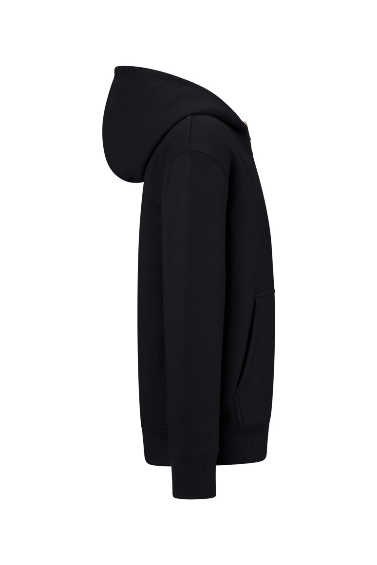 HAKRO Kinder Kapuzen-Sweatjacke Bio-Baumwolle - schwarz