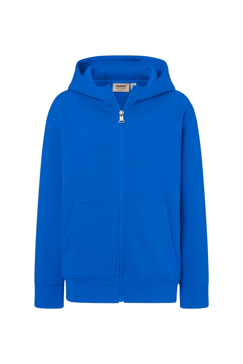 HAKRO Kinder Kapuzen-Sweatjacke Bio-Baumwolle - royalblau