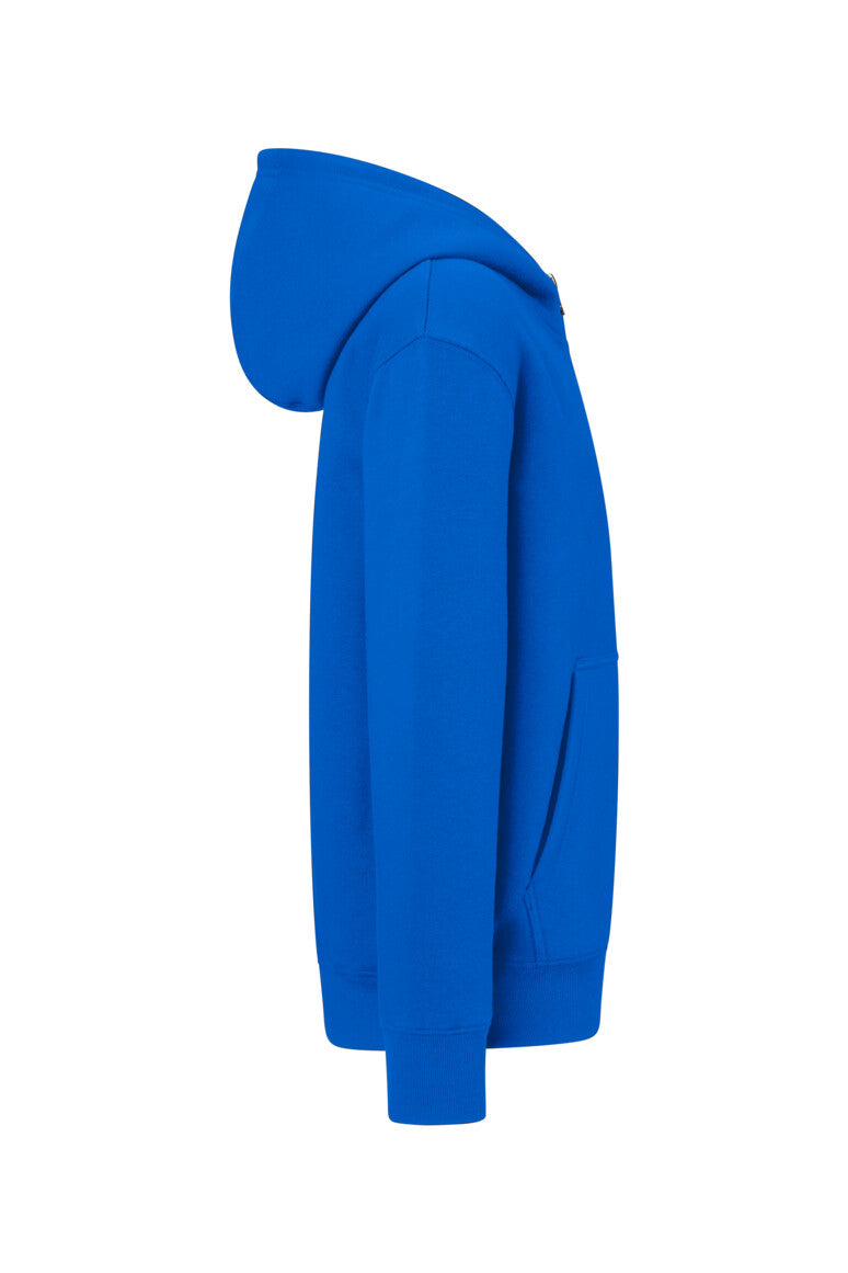 HAKRO Kinder Kapuzen-Sweatjacke Bio-Baumwolle - royalblau