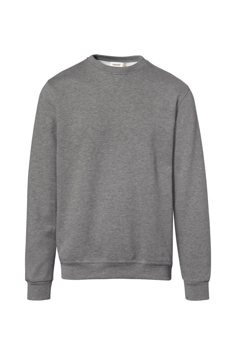 HAKRO Sweatshirt Bio-Baumwolle - grau meliert