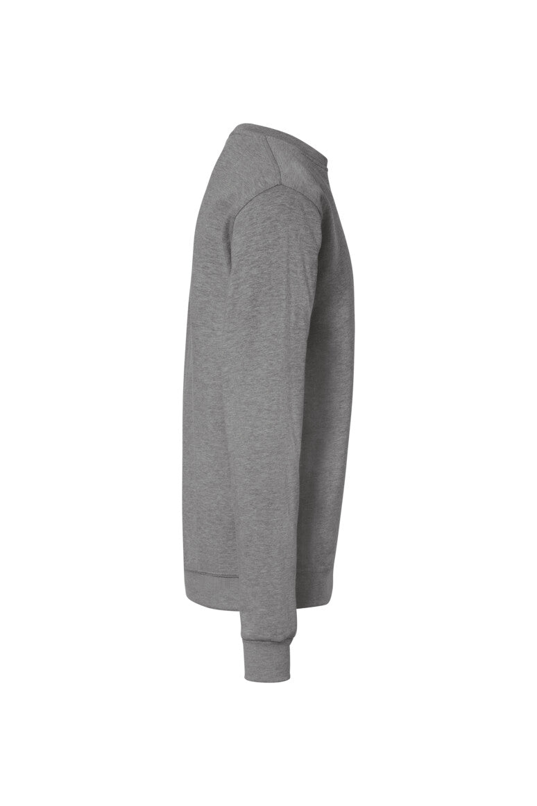 HAKRO Sweatshirt Bio-Baumwolle - grau meliert