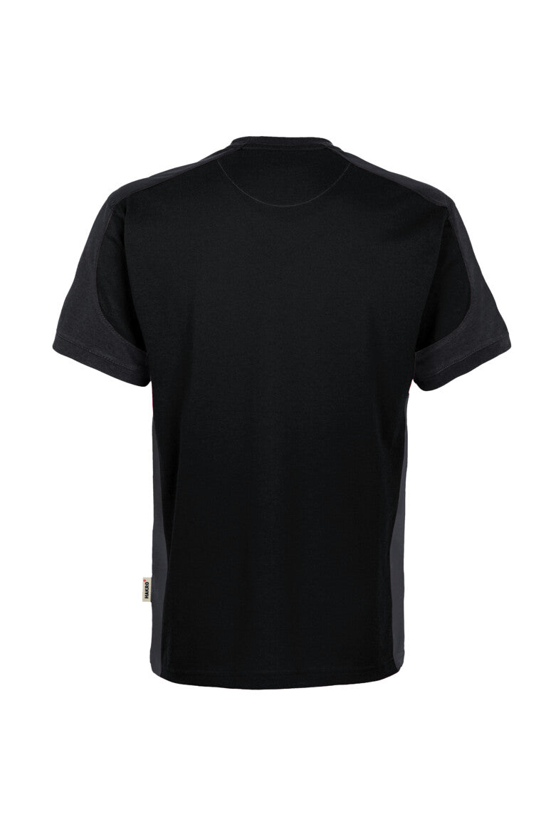 HAKRO T-Shirt Contrast MIKRALINAR® ECO - schwarz/karbongrau