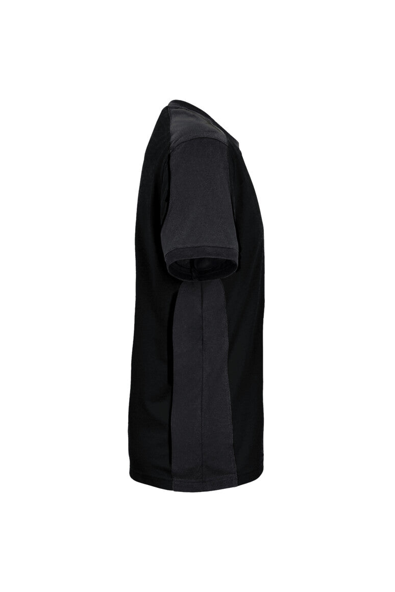 HAKRO T-Shirt Contrast MIKRALINAR® ECO - schwarz/karbongrau