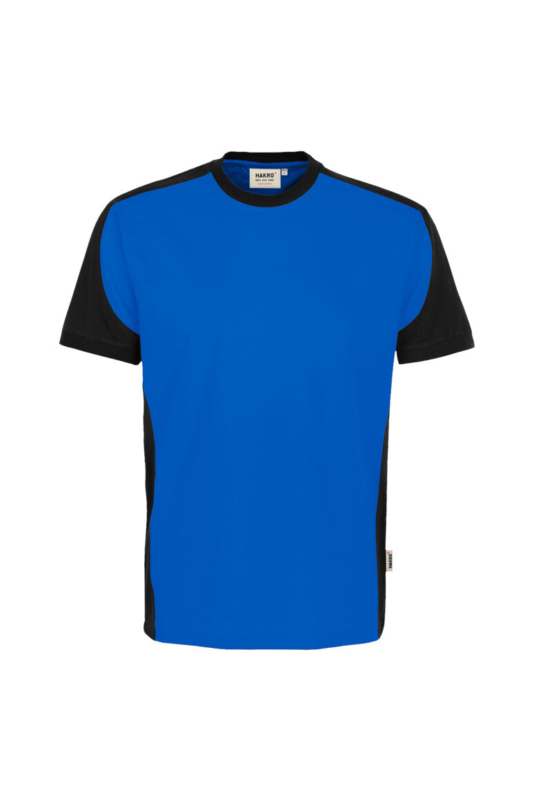 HAKRO T-Shirt Contrast MIKRALINAR® ECO - royalblau/schwarz