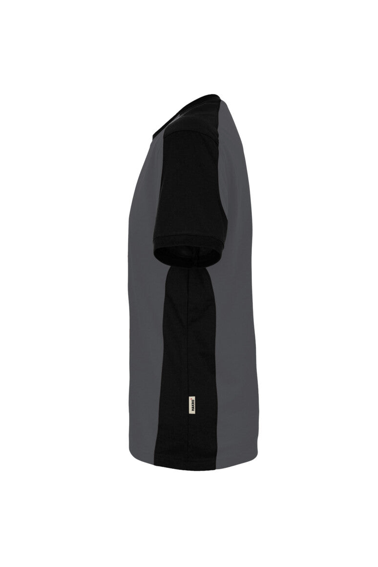 HAKRO T-Shirt Contrast MIKRALINAR® ECO - anthrazit/schwarz