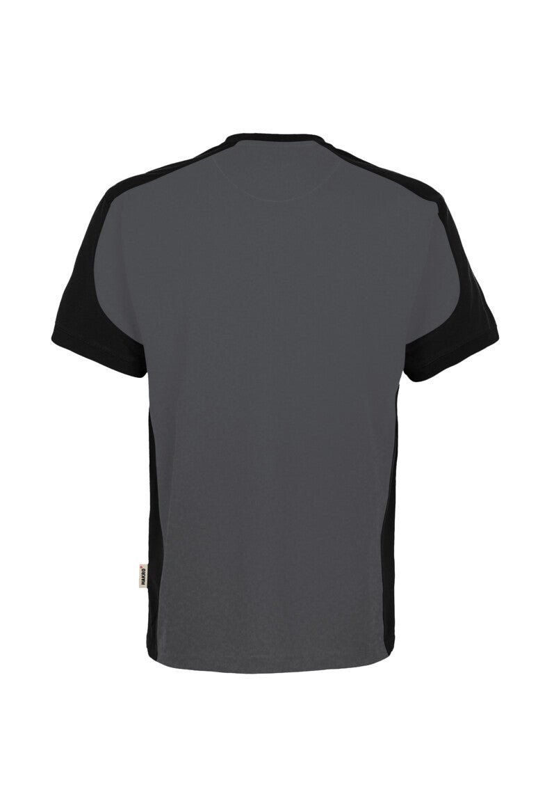 HAKRO T-Shirt Contrast MIKRALINAR® ECO - anthrazit/schwarz