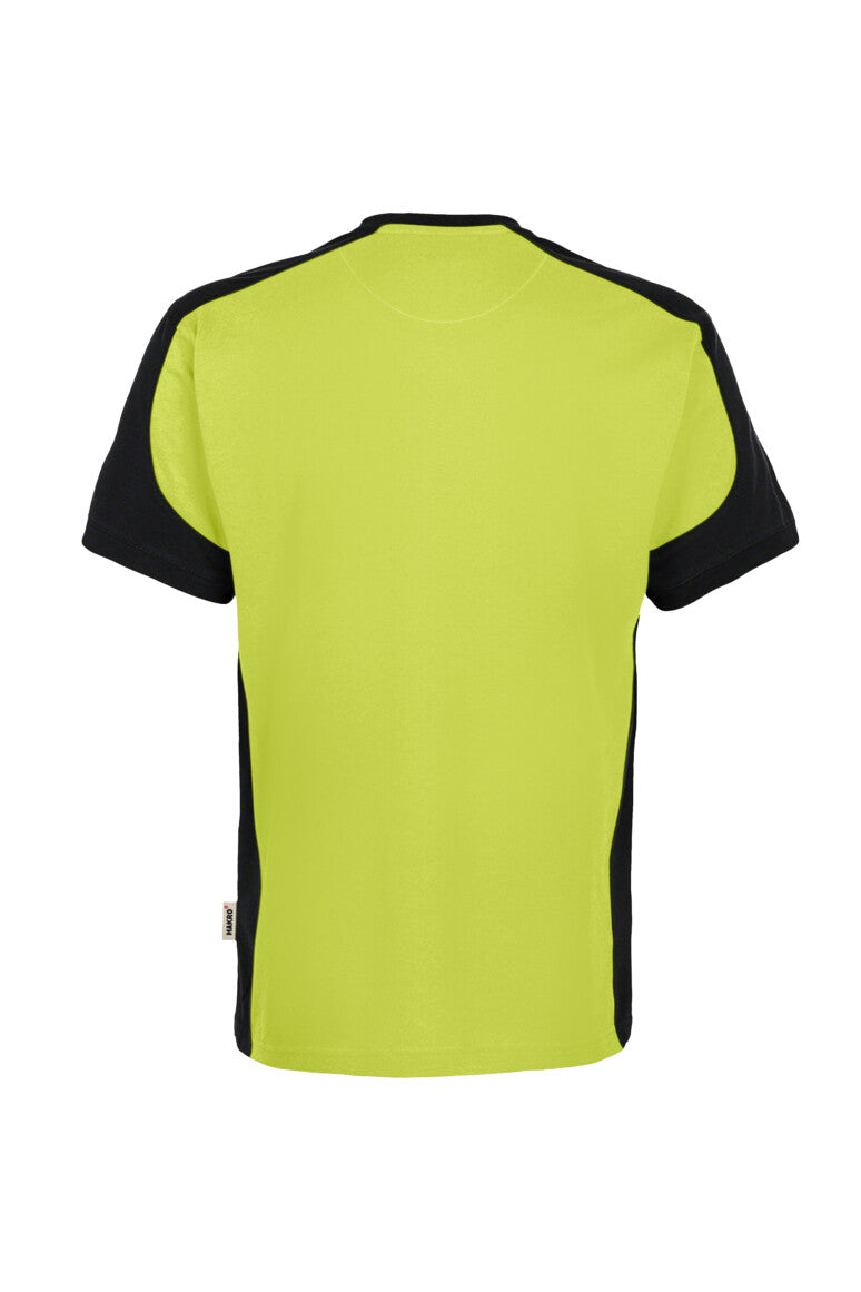 HAKRO T-Shirt Contrast MIKRALINAR® ECO - kiwi/schwarz
