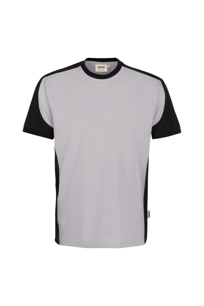 HAKRO T-Shirt Contrast MIKRALINAR® ECO - titan/schwarz