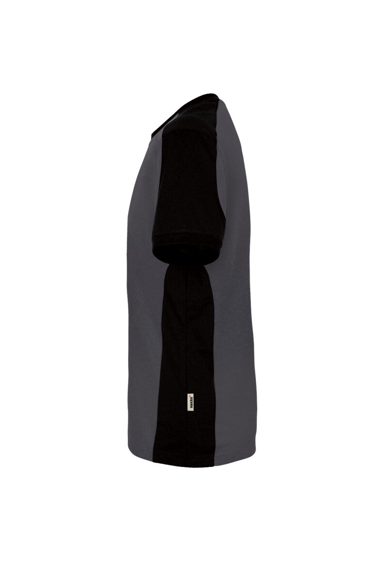 HAKRO T-Shirt Contrast MIKRALINAR® ECO - karbongrau/schwarz