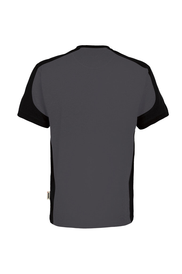 HAKRO T-Shirt Contrast MIKRALINAR® ECO - karbongrau/schwarz