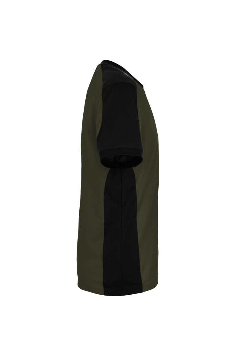 HAKRO T-Shirt Contrast MIKRALINAR® ECO - olive/schwarz