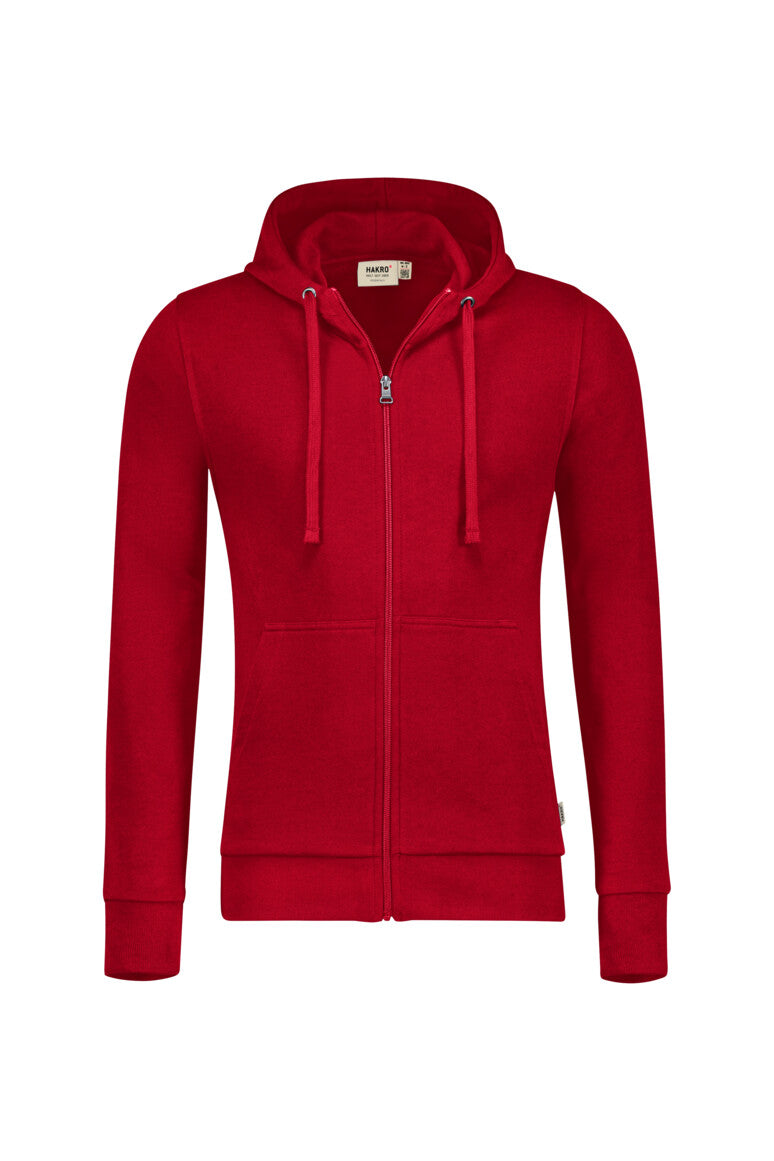HAKRO Kapuzen-Sweatjacke Premium - rot