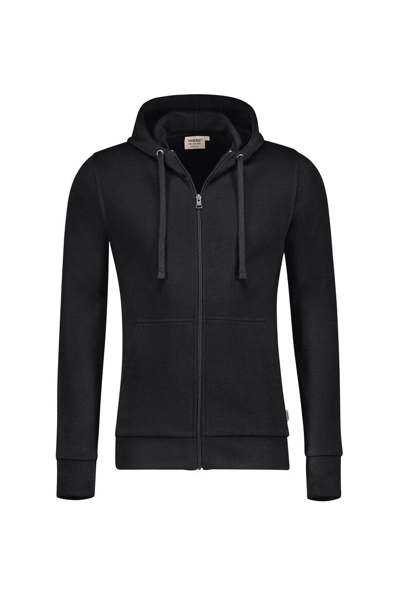 HAKRO Kapuzen-Sweatjacke Premium - schwarz
