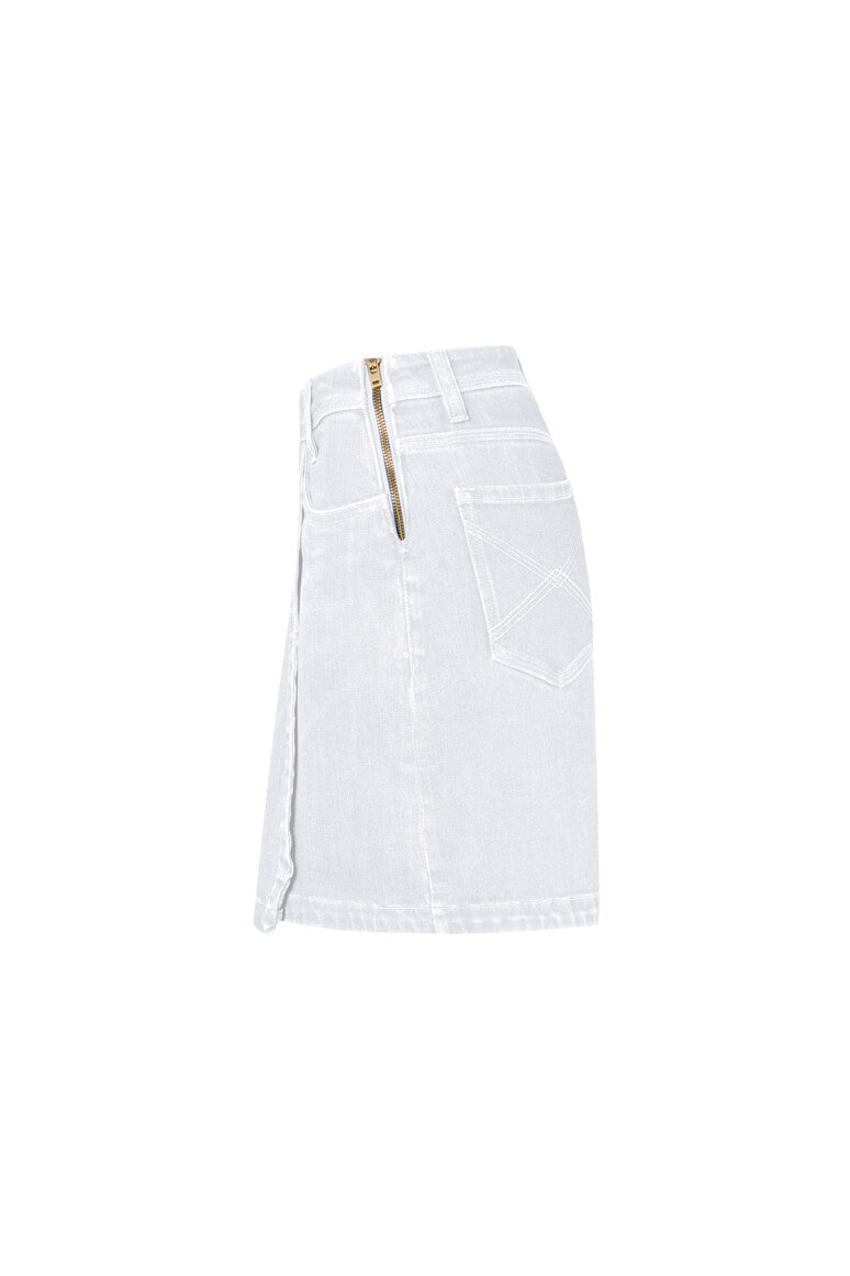 HAKRO Damen 5-Pocket-Jeansskort X-Stretch ECO - weiß