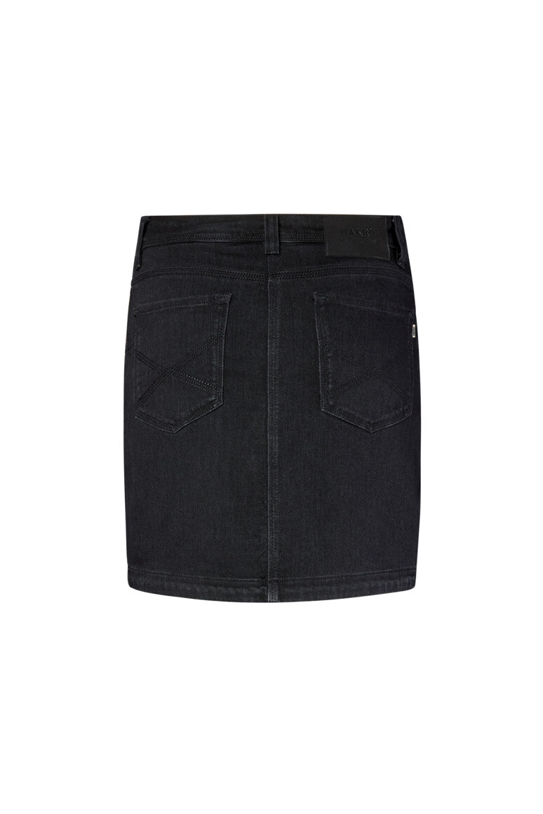 HAKRO Damen 5-Pocket-Jeansskort X-Stretch ECO - schwarz