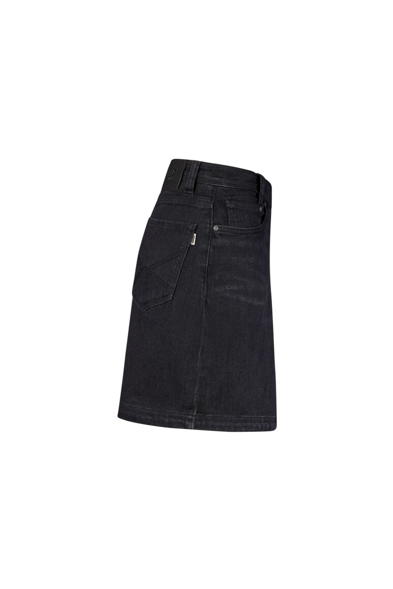 HAKRO Damen 5-Pocket-Jeansskort X-Stretch ECO - schwarz