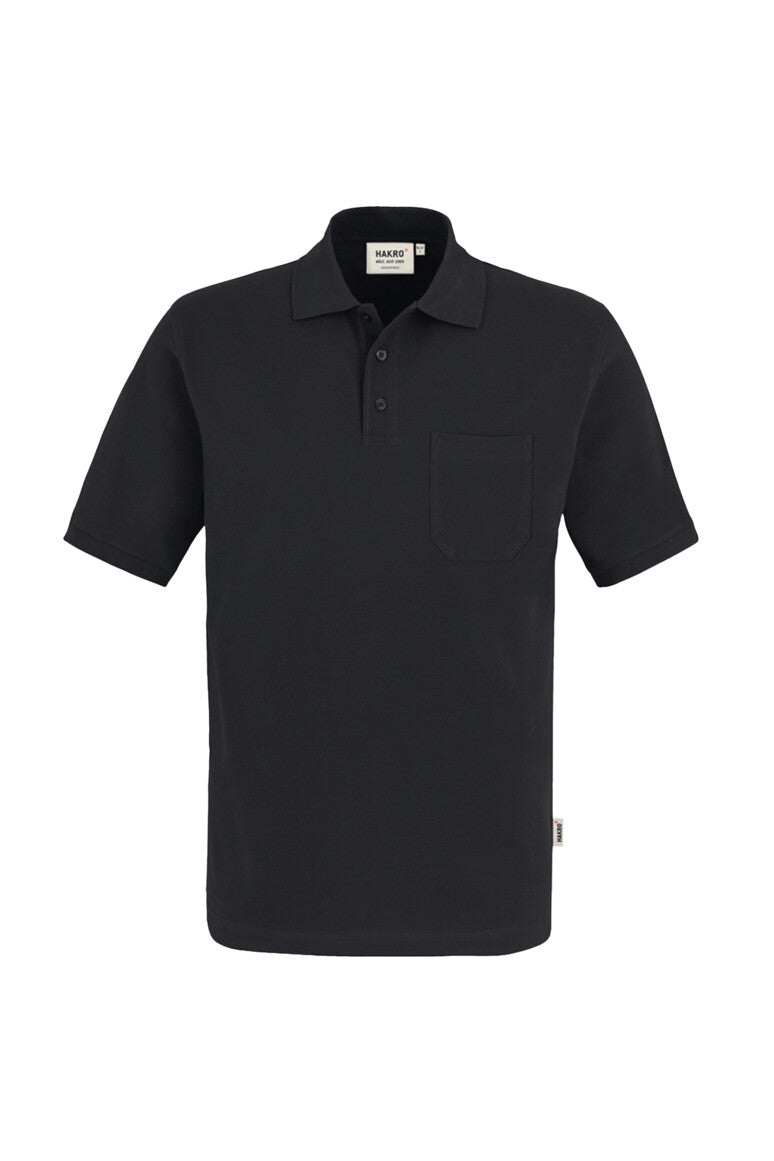 HAKRO Pocket-Poloshirt Top - schwarz