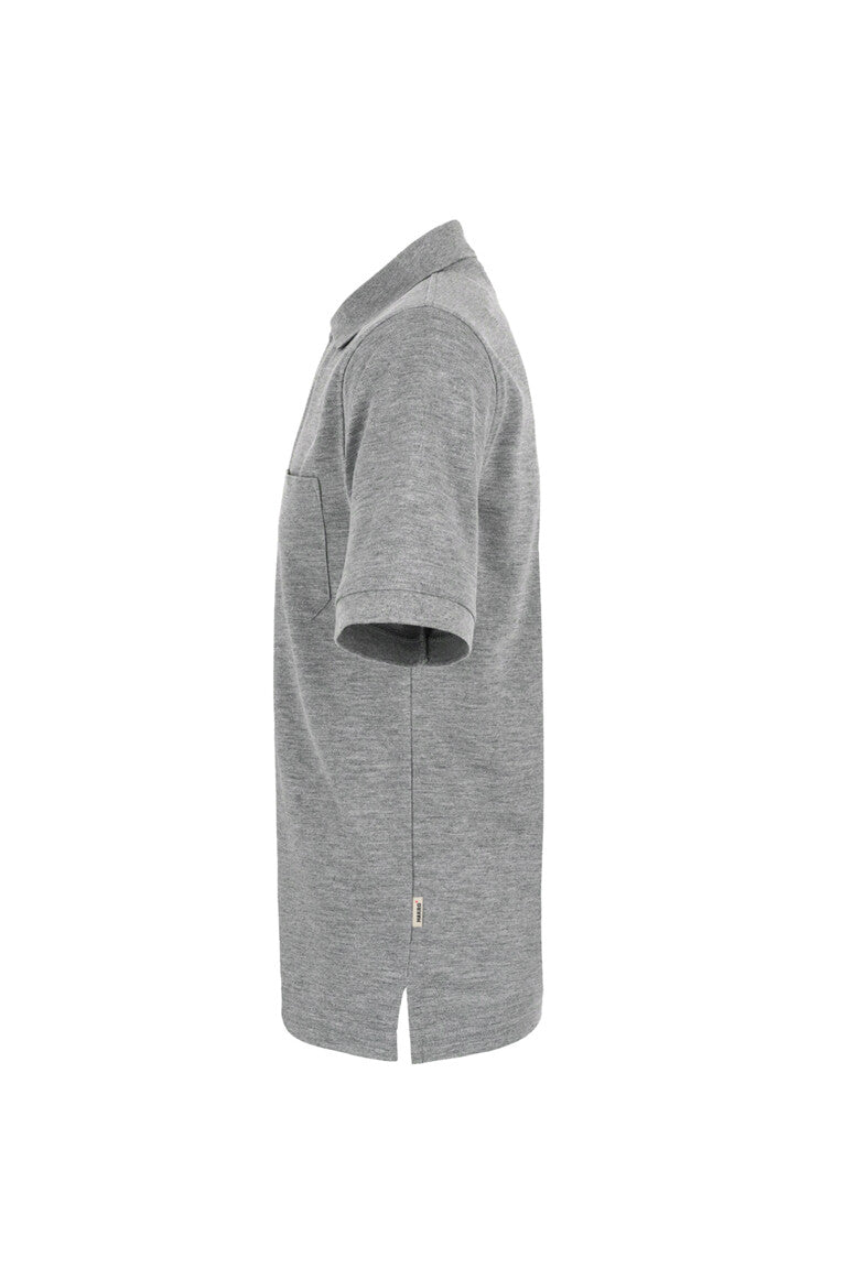 HAKRO Pocket-Poloshirt Top - grau meliert