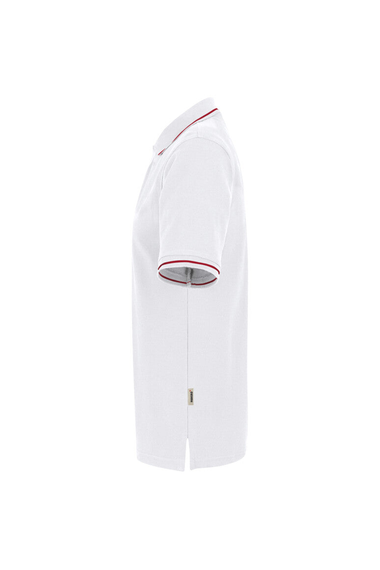 HAKRO Poloshirt Casual - weiß/rot