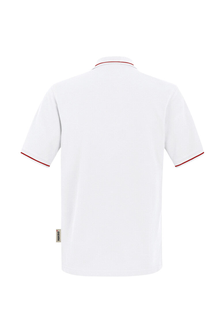 HAKRO Poloshirt Casual - weiß/rot