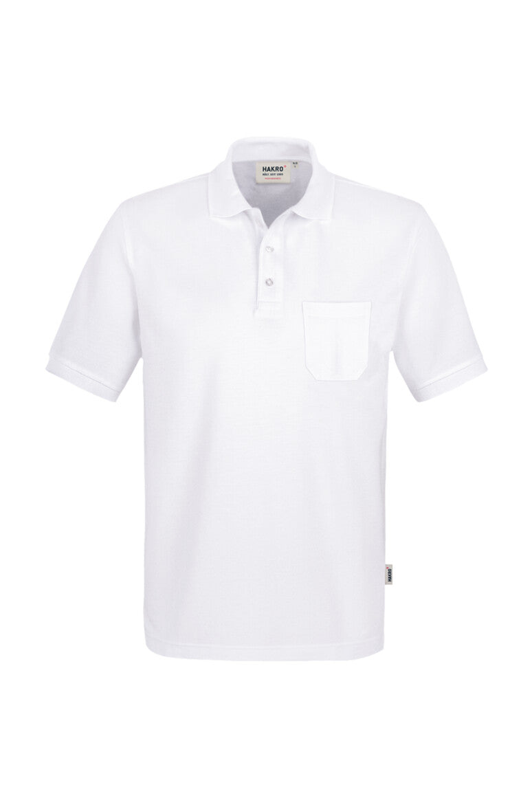 HAKRO Pocket-Poloshirt MIKRALINAR® - weiß