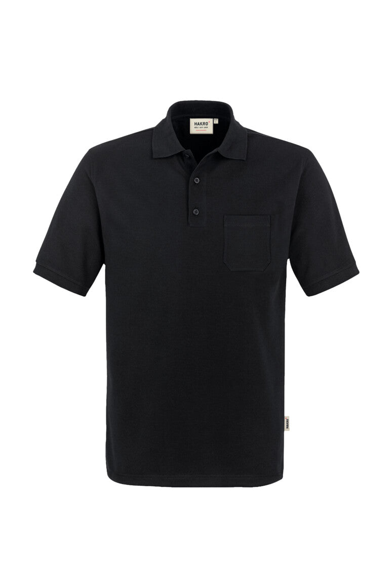 HAKRO Pocket-Poloshirt MIKRALINAR® - schwarz