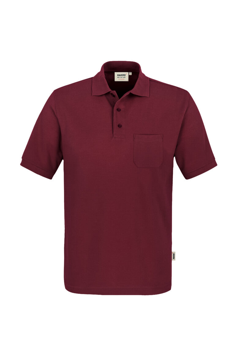 HAKRO Pocket-Poloshirt MIKRALINAR® - weinrot