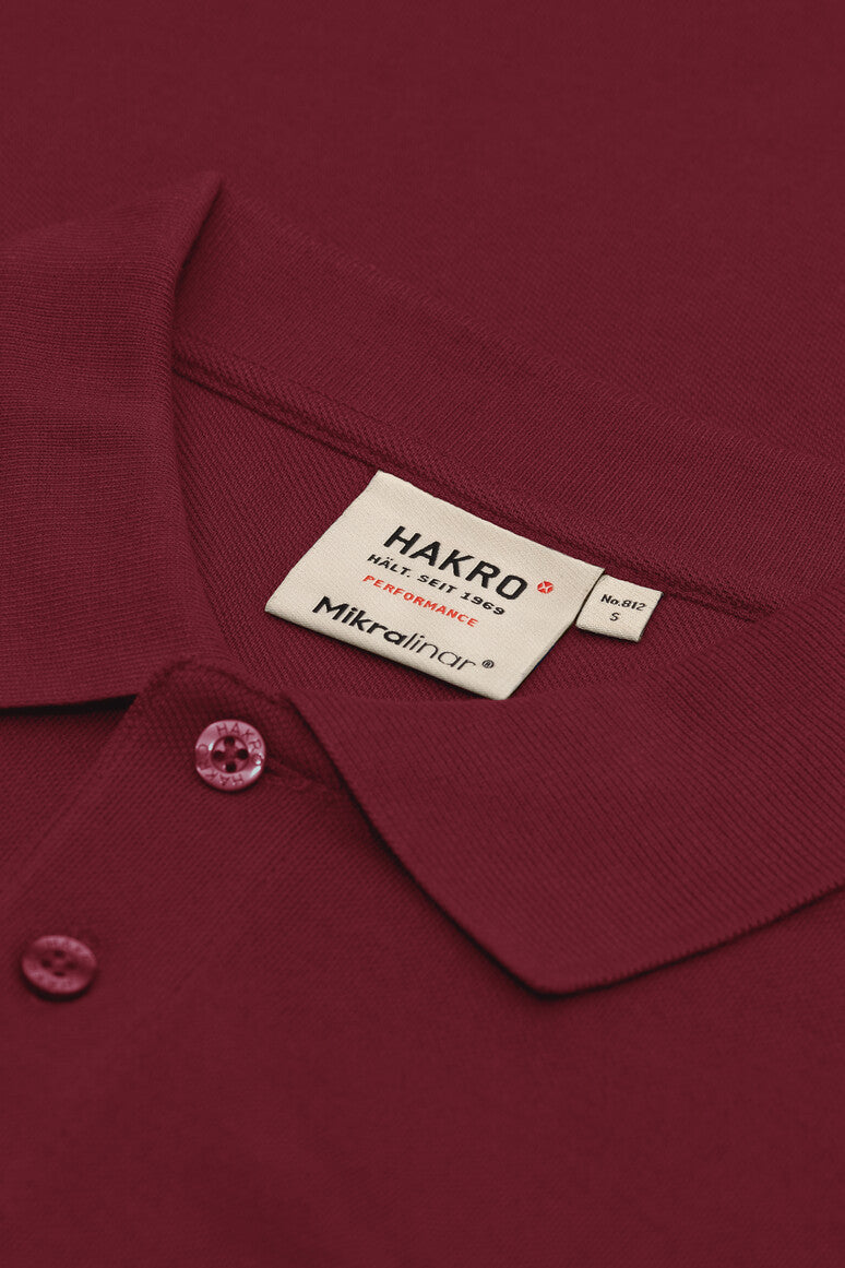 HAKRO Pocket-Poloshirt MIKRALINAR® - weinrot