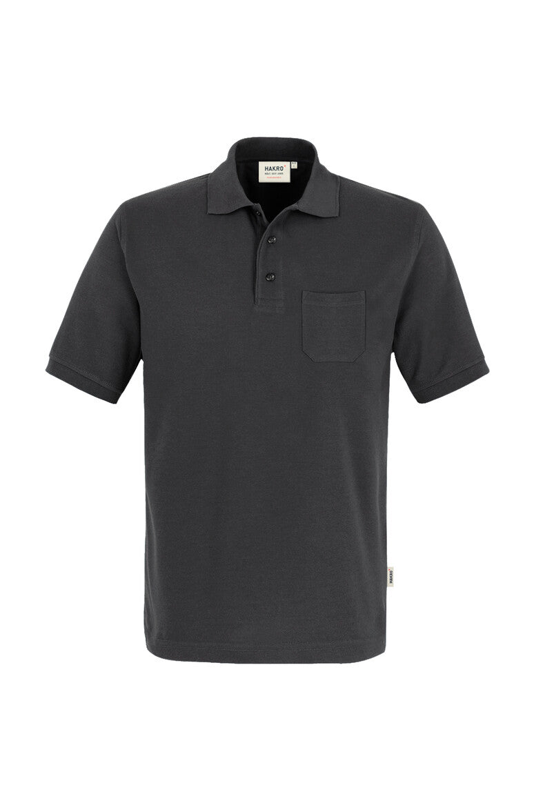 HAKRO Pocket-Poloshirt MIKRALINAR® - karbongrau