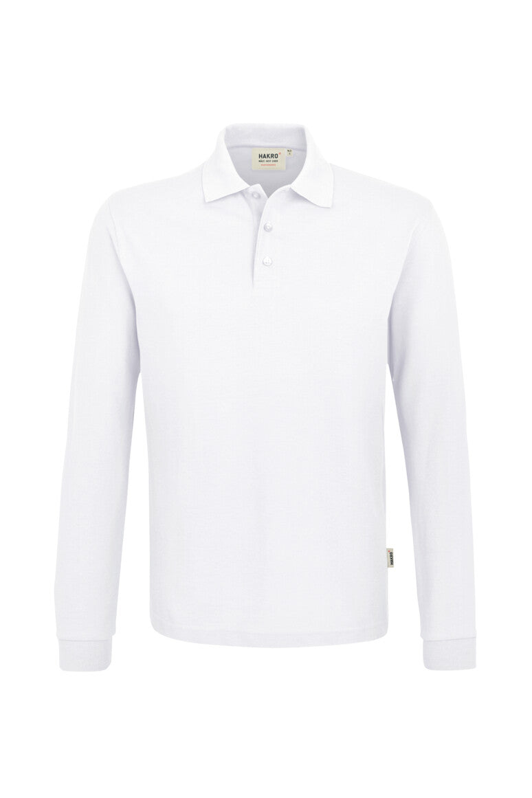 HAKRO Longsleeve-Poloshirt MIKRALINAR® - weiß