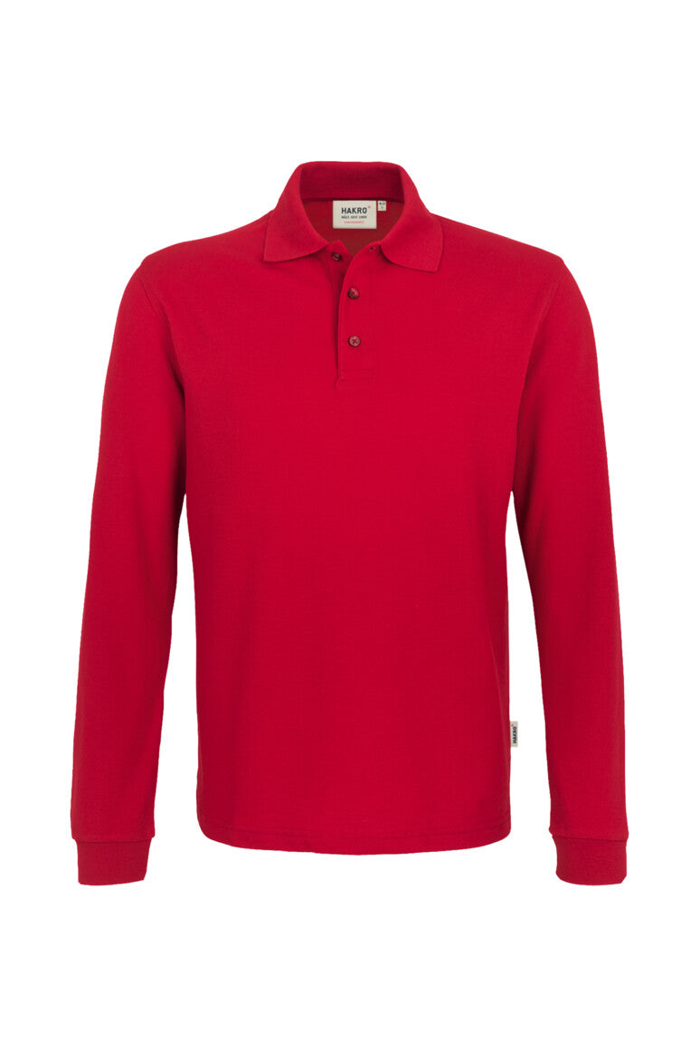 HAKRO Longsleeve-Poloshirt MIKRALINAR® - rot