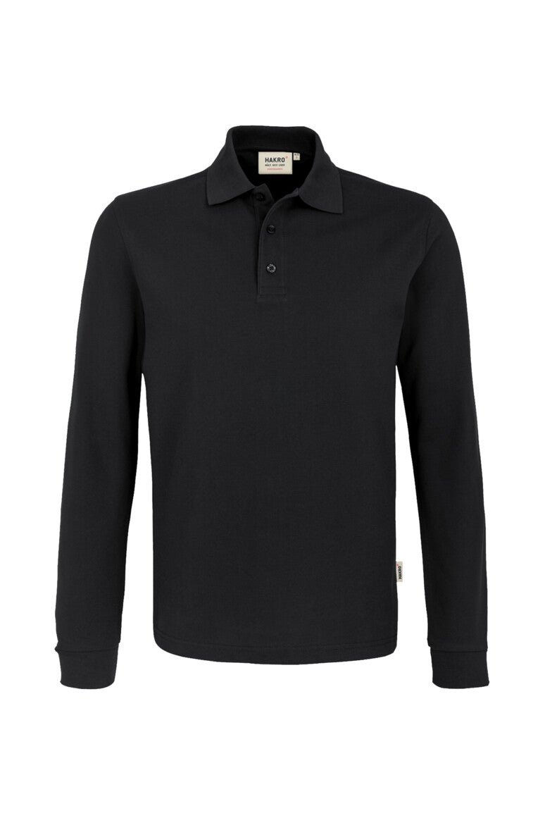 HAKRO Longsleeve-Poloshirt MIKRALINAR® - schwarz