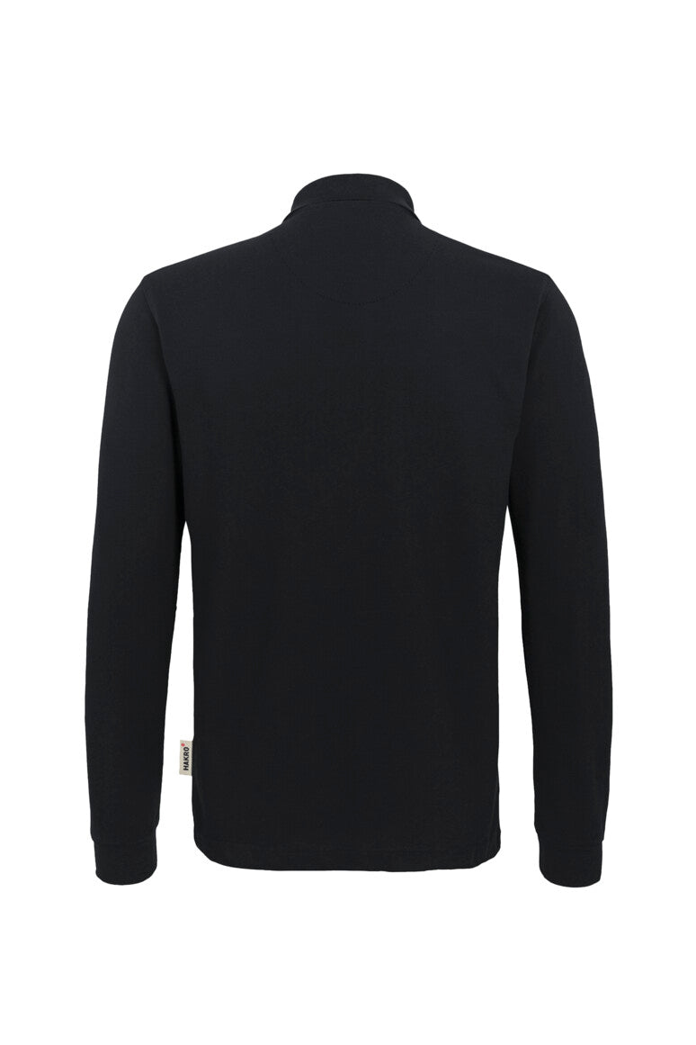 HAKRO Longsleeve-Poloshirt MIKRALINAR® - schwarz