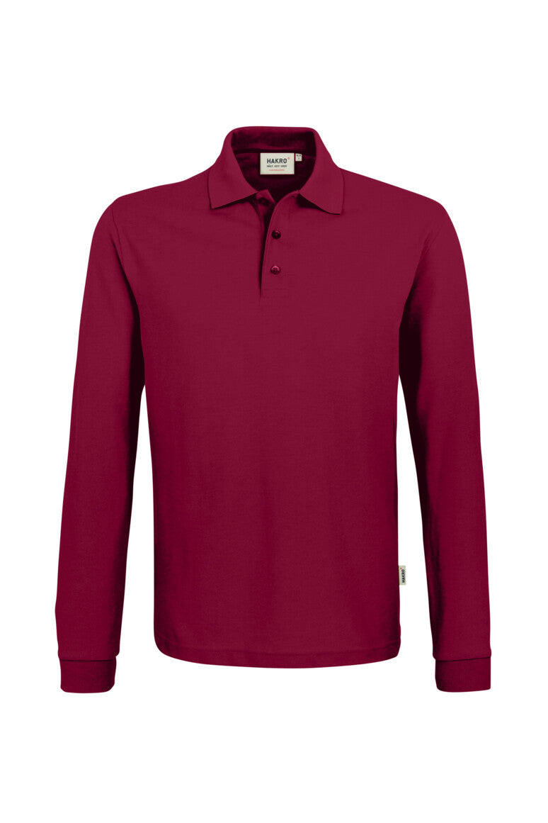 HAKRO Longsleeve-Poloshirt MIKRALINAR® - weinrot