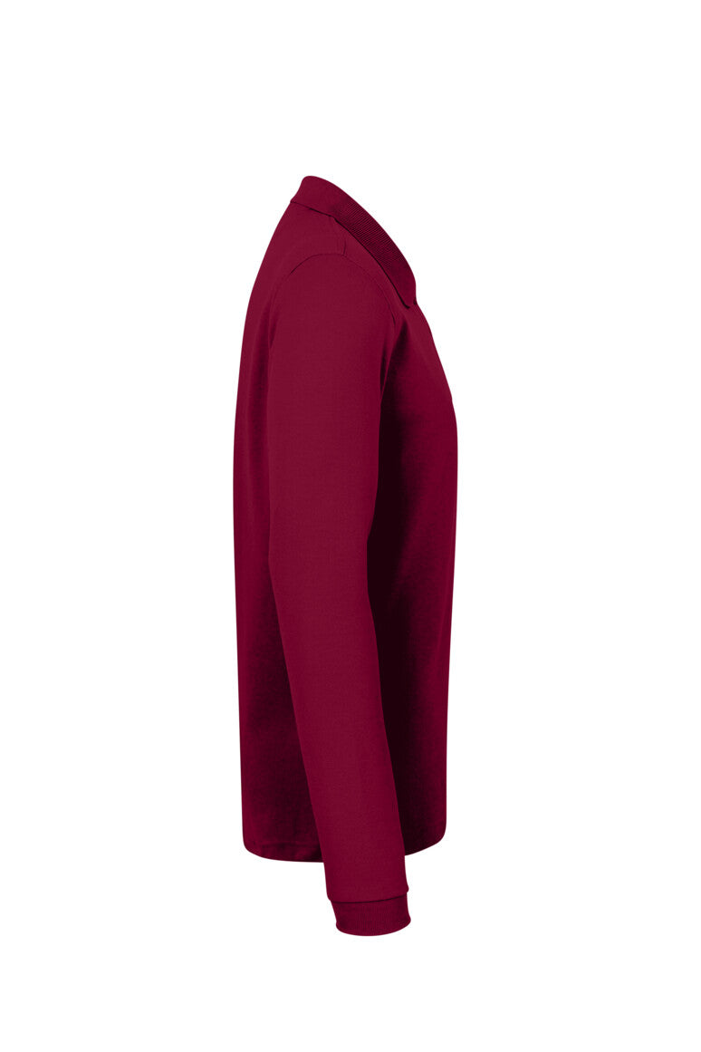 HAKRO Longsleeve-Poloshirt MIKRALINAR® - weinrot