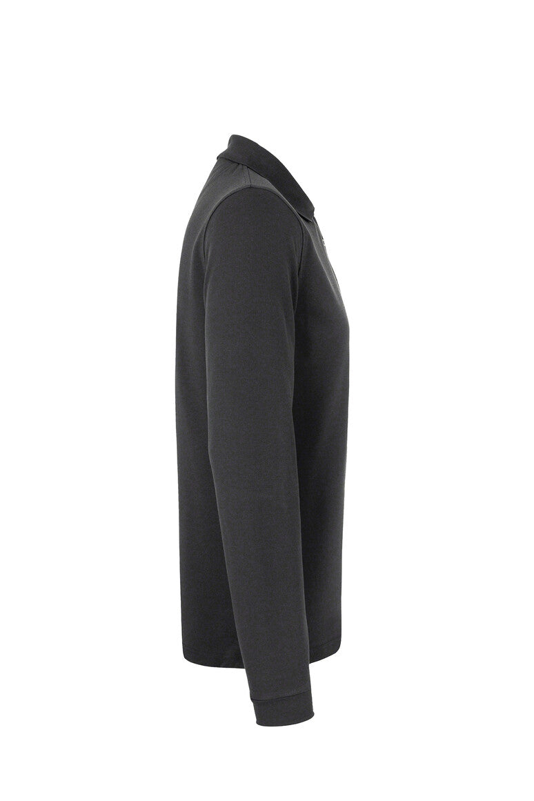 HAKRO Longsleeve-Poloshirt MIKRALINAR® - karbongrau