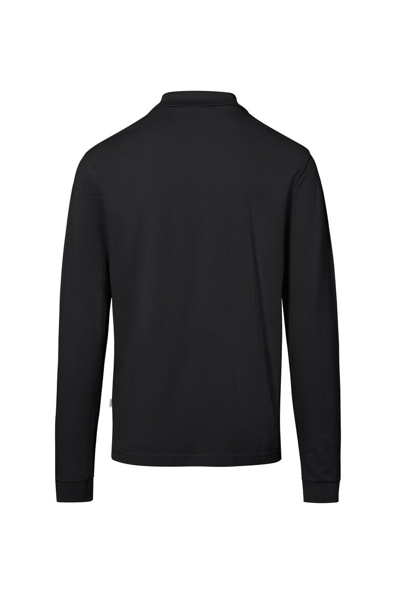 HAKRO Pocket-Longsleeve-Polo MIKRALINAR® ECO - schwarz