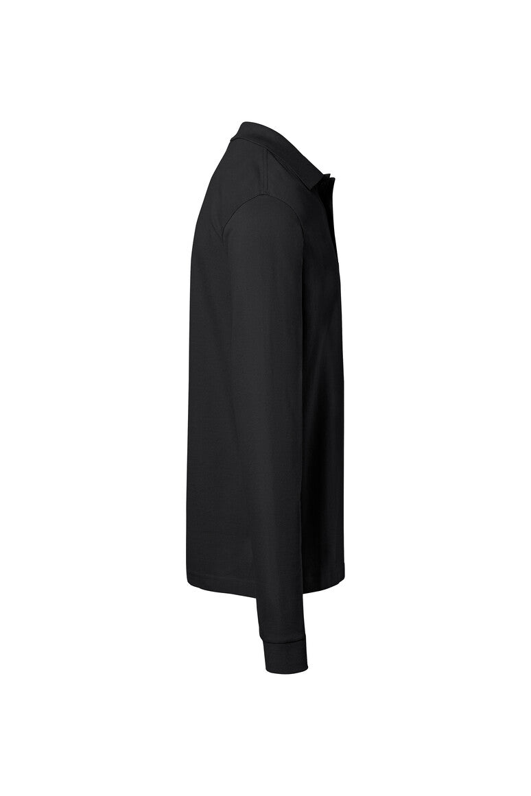 HAKRO Pocket-Longsleeve-Polo MIKRALINAR® ECO - schwarz
