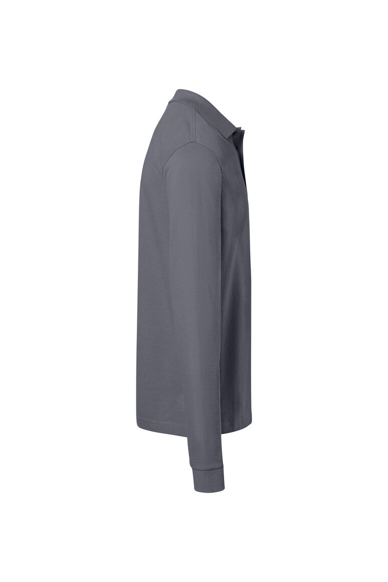 HAKRO Pocket-Longsleeve-Polo MIKRALINAR® ECO - anthrazit