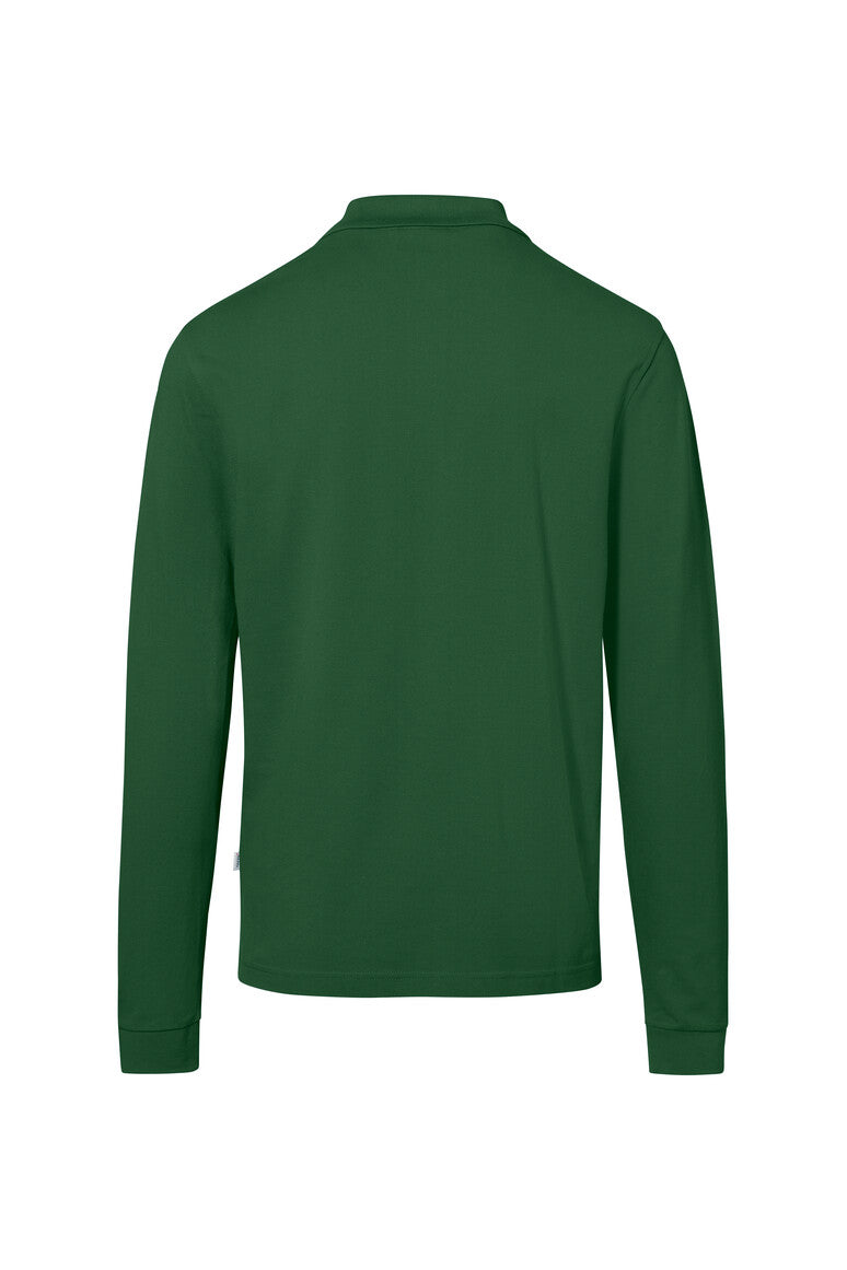 HAKRO Pocket-Longsleeve-Polo MIKRALINAR® ECO - tanne