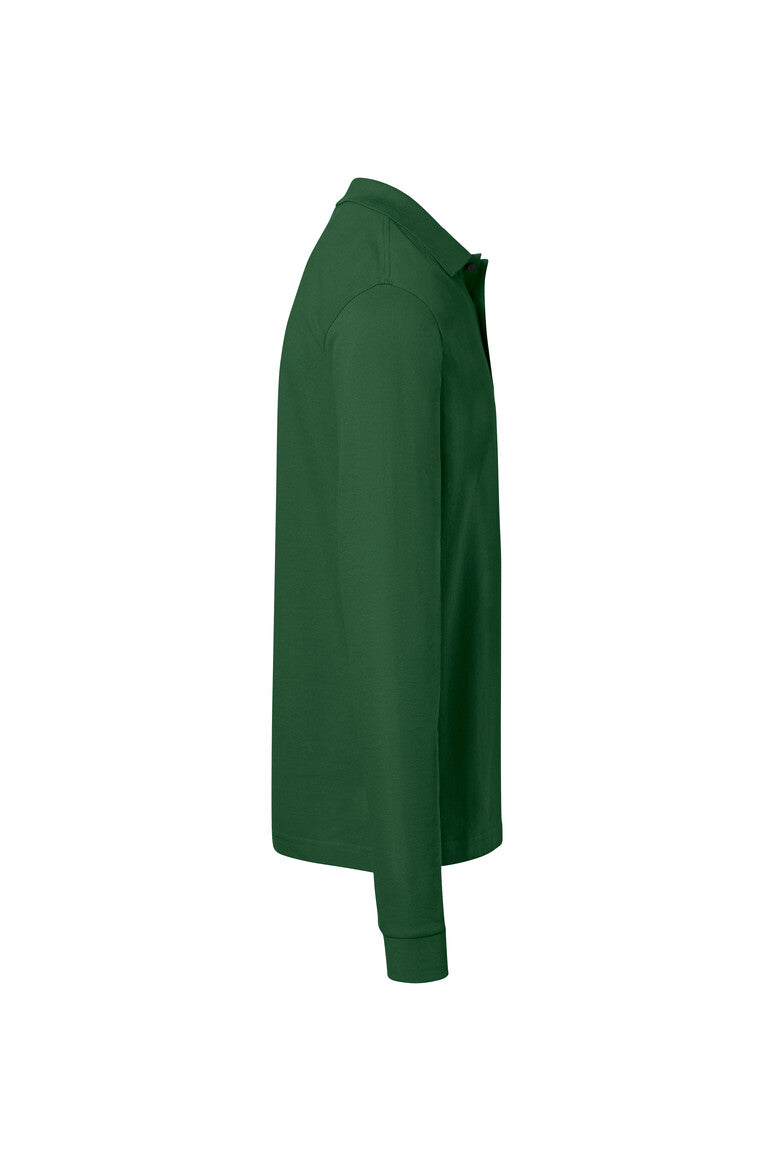 HAKRO Pocket-Longsleeve-Polo MIKRALINAR® ECO - tanne