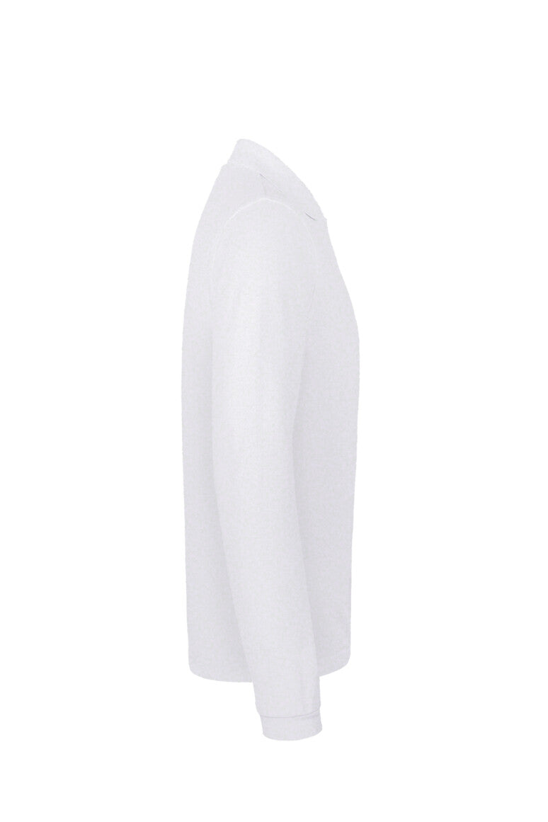 HAKRO Longsleeve-Poloshirt MIKRALINAR® HACCP - weiß