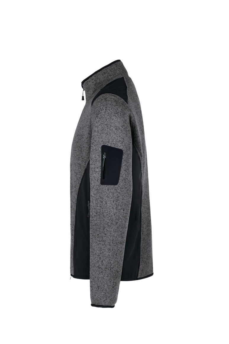 HAKRO Strickfleecejacke - anthrazit meliert