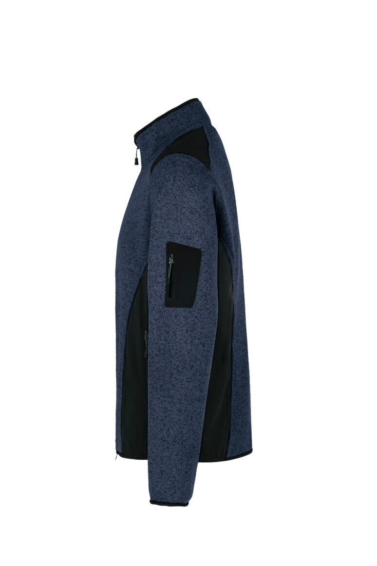 HAKRO Strickfleecejacke - marine meliert